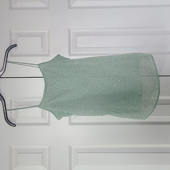 Sparkly Sheer Mint Green Tank Top By Free People. Sz S/P - Picture 1 of 5